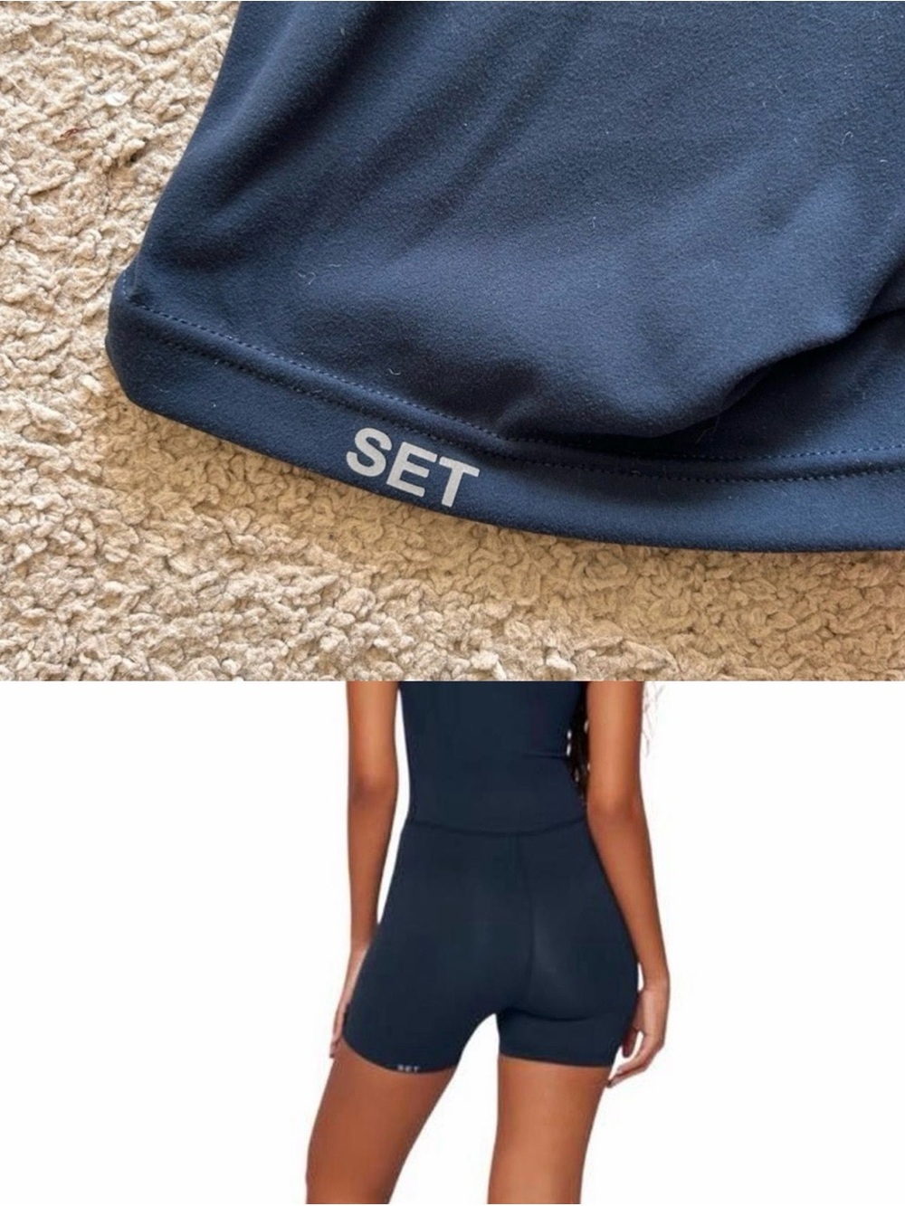 SET Active Navy One-Piece Romper with SET Logo